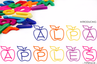 Alpha Apples: A Decorative Font for Classroom Vibes and Campaign Creativity