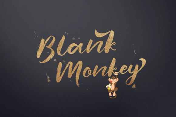 Blank Monkey: A Script Handwritten Font for Creative Crafters and Product Designers