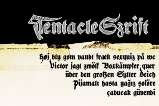 Tentacle Szrift: A Blackletter Font for Editorial Elegance