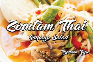 Zomtam Thai: A Script Font for Editorial Elegance